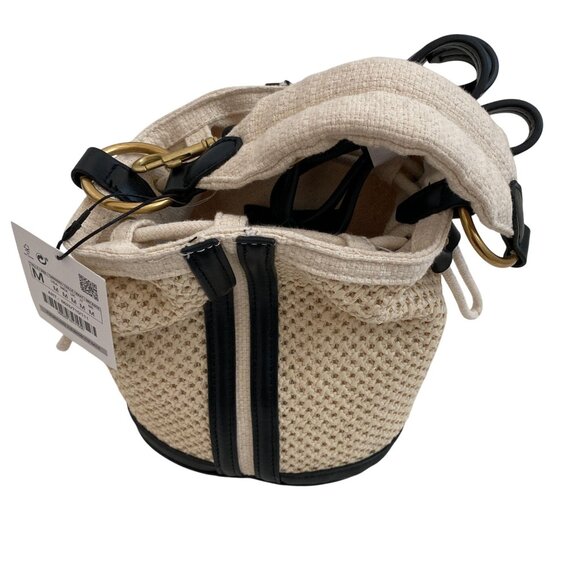 Zara Tweed Woven Bucket Bag - Picture 4 of 8